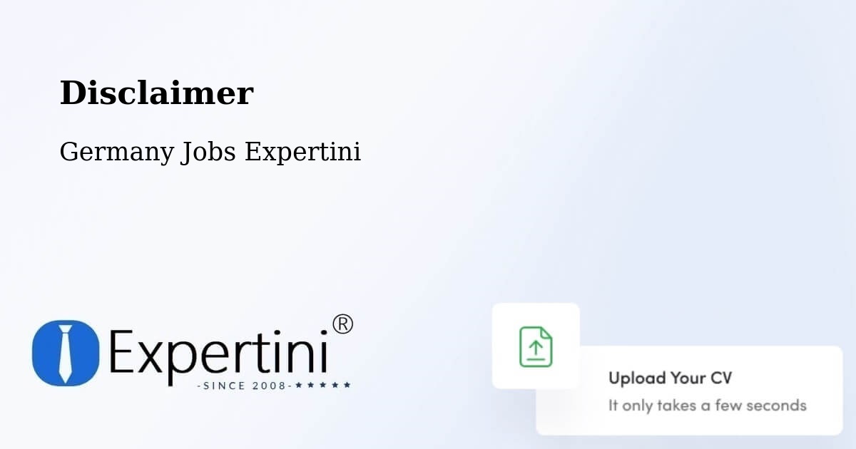 Disclaimer – Rodewisch - Germany Jobs Expertini
